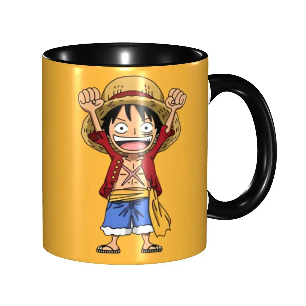 Kid's Luffy One Piece Mug: Cartoon Anime Water Cup Gift by Infinite Visibility