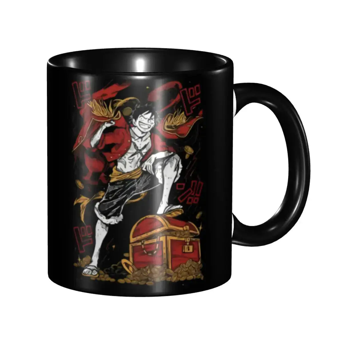 Kid's Luffy One Piece Mug: Cartoon Anime Water Cup Gift by Infinite Visibility