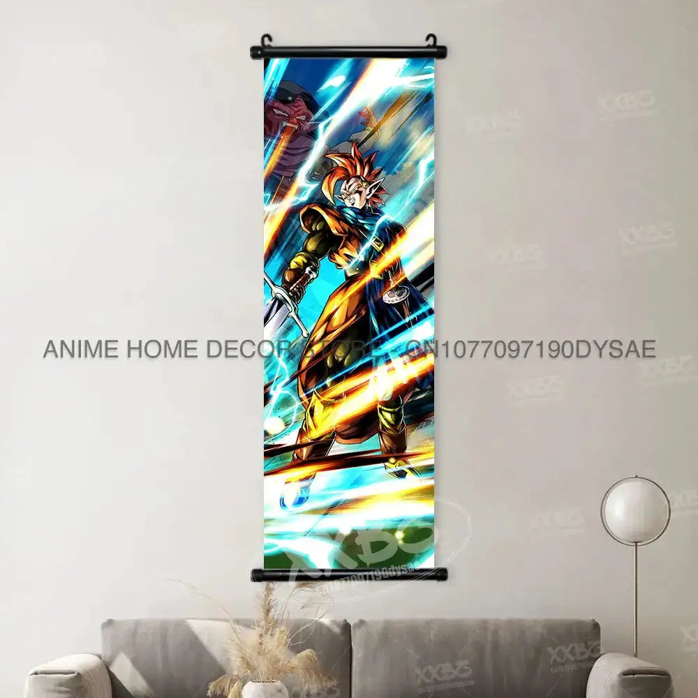 Dragon Ball Posters: Goku & Vegeta Hanging Scroll Wall Art by Infinite Visibility