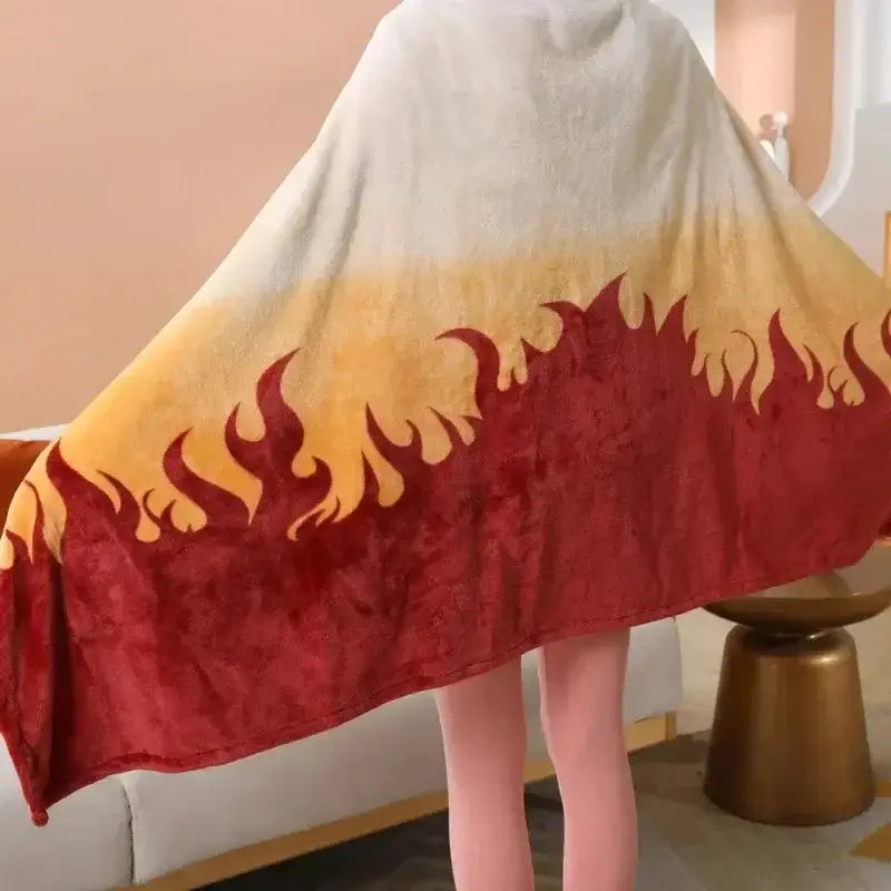 Demon Slayer Blanket: Tanjiro Anime Bathrobe & Cosplay Shawl by Infinite Visibility
