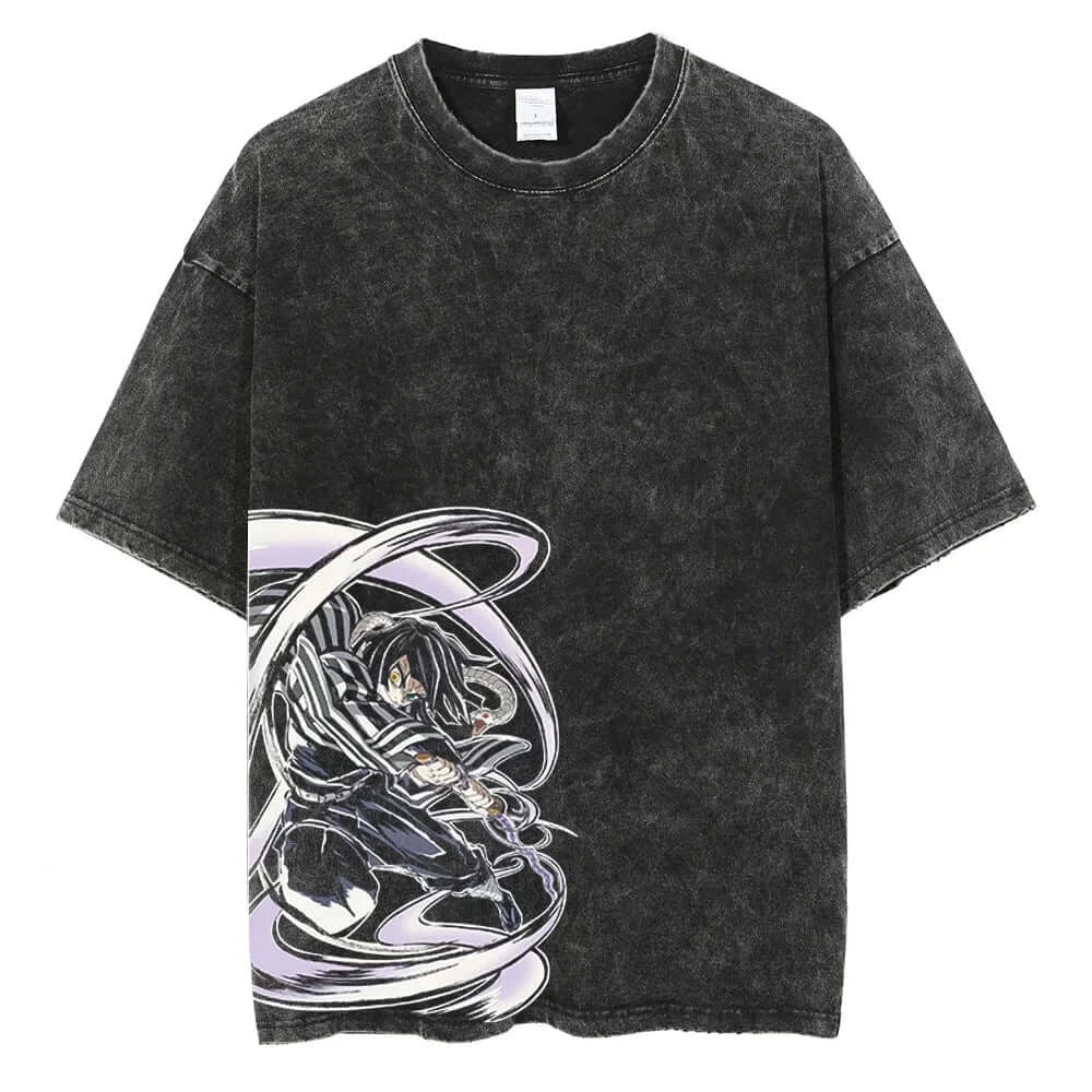 Kamado Tanjirou Graphic print T Shirt Demon Slayer Vintage Tee