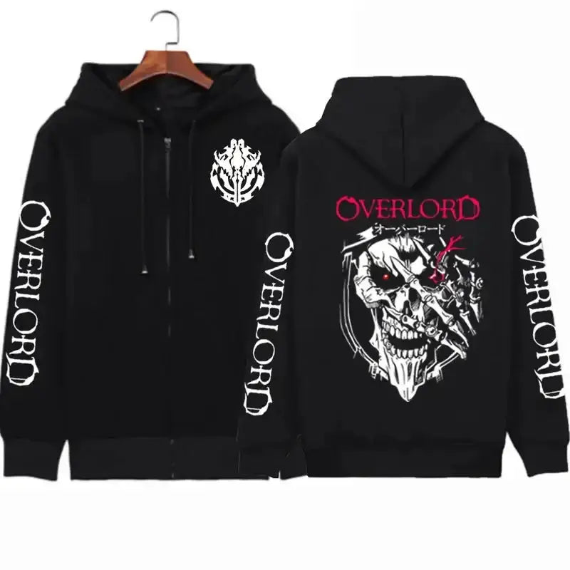 Overlord Cosplay Horror Skull Hoodie Ainz Zip Up by Infinite Visibility