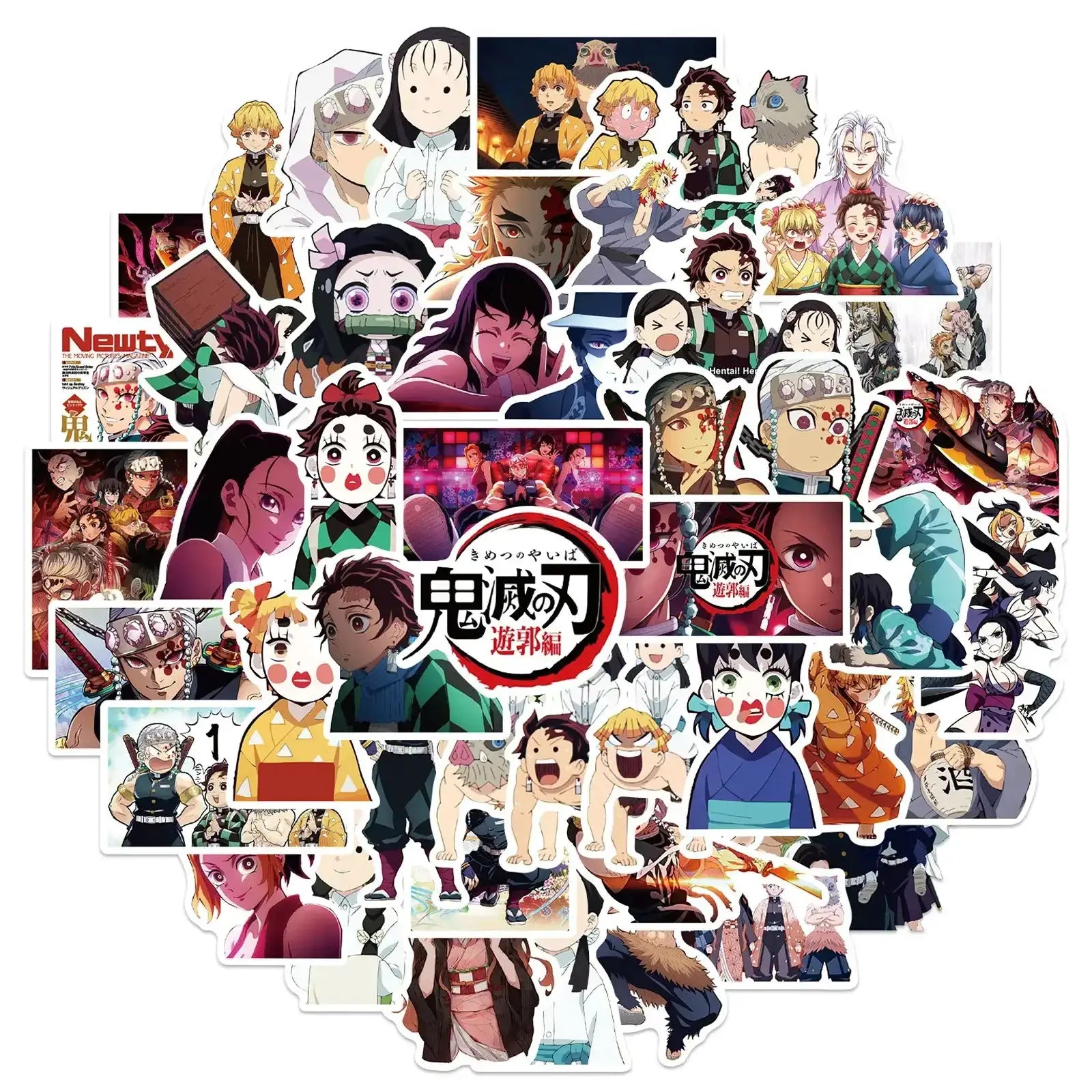 Demon Slayer Stickers: 50-200pcs Waterproof Anime Decals by Infinite Visibility