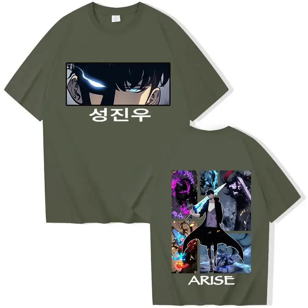 Solo Leveling T-Shirts 2025 Hot Anime Harajuku Tee