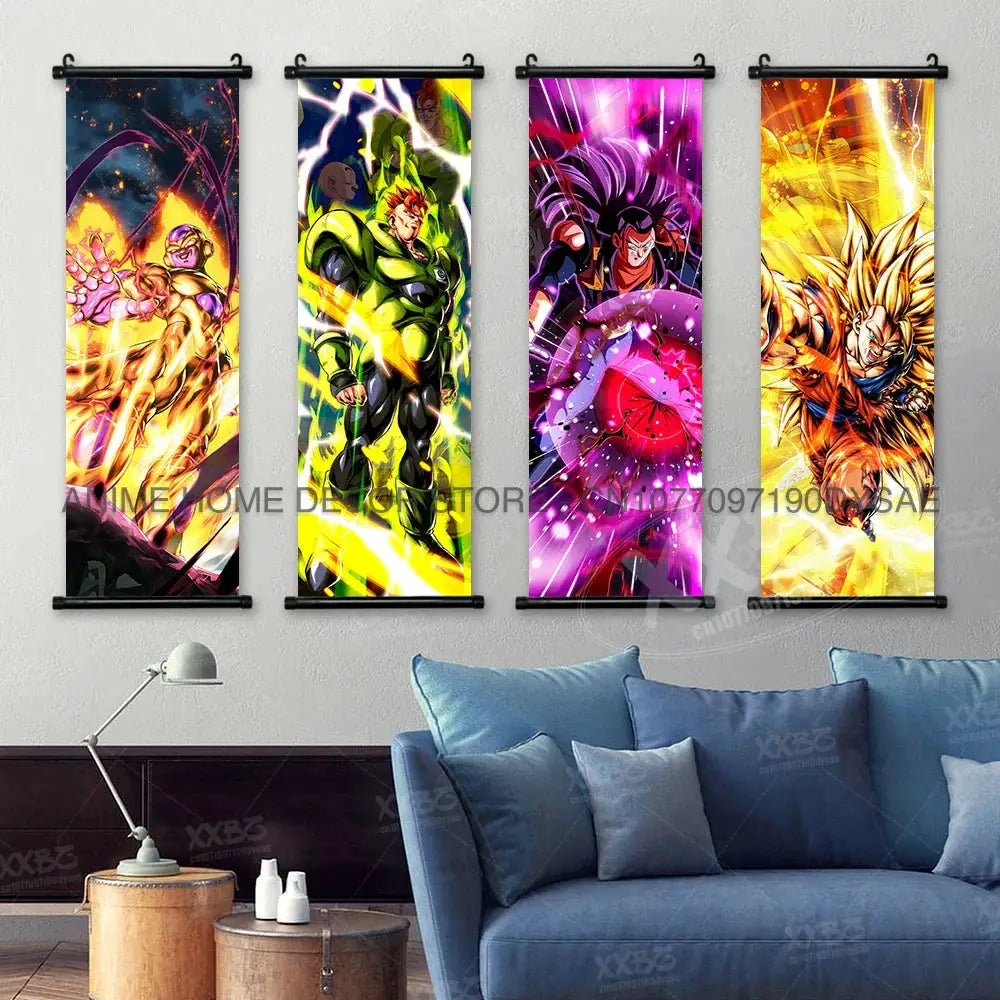 Dragon Ball Posters: Goku & Vegeta Anime Wall Scrolls by Infinite Visibility