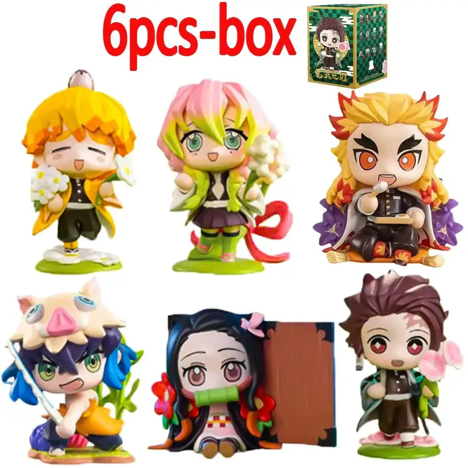 Demon Slayer Blind Box: 12pcs Tanjiro Nezuko Anime Figures by Infinite Visibility