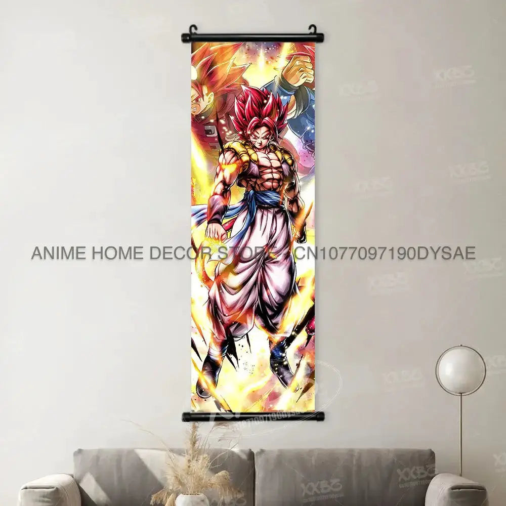 Dragon Ball Posters: Goku & Vegeta Hanging Scroll Wall Art by Infinite Visibility