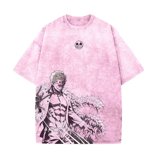 Washed T-shirt ONE PIECE Doflamingo Vintage Street Tee
