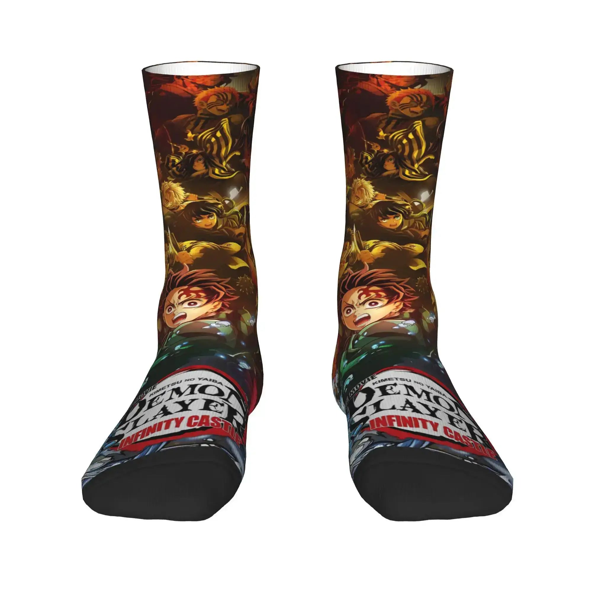 Demon Slayer Socks: Nezuko & Giyu Trendy Skateboard Style by Infinite Visibility