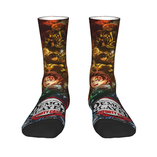 Demon Slayer Socks: Nezuko & Giyu Trendy Skateboard Style