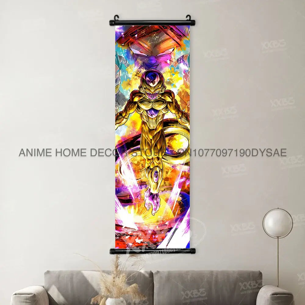 Dragon Ball Posters: Goku & Vegeta Hanging Scroll Wall Art by Infinite Visibility
