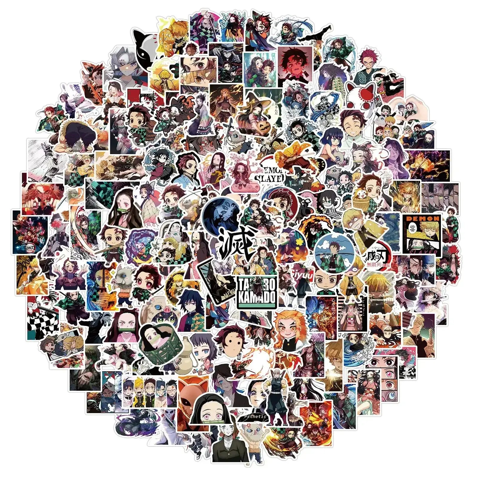 Demon Slayer Stickers: 50-200pcs Waterproof Anime Decals by Infinite Visibility