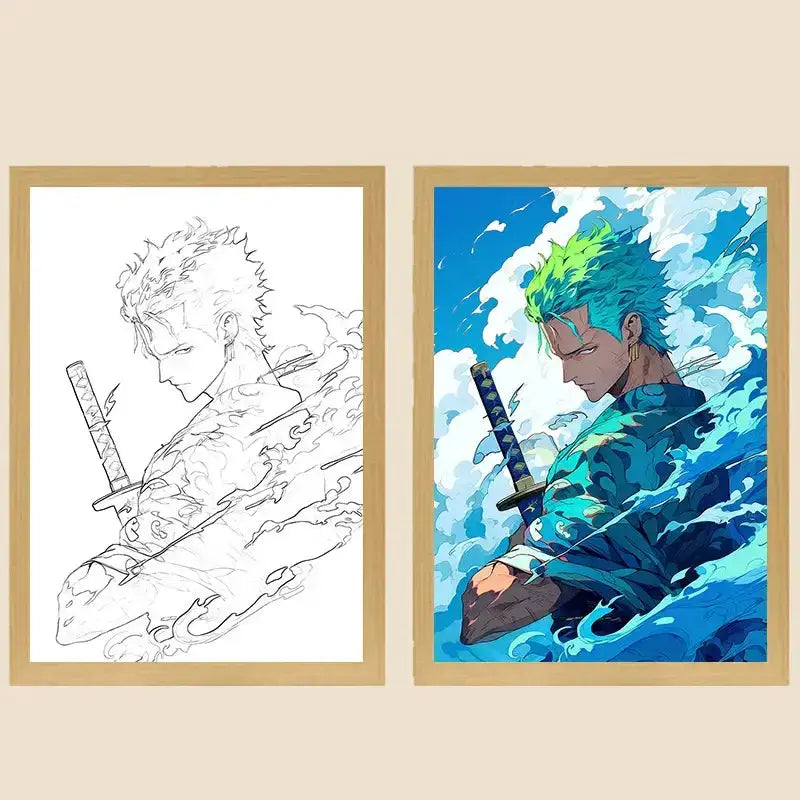 One Piece Photo Frame Night Light Luffy Zoro Christmas Gift by Infinite Visibility