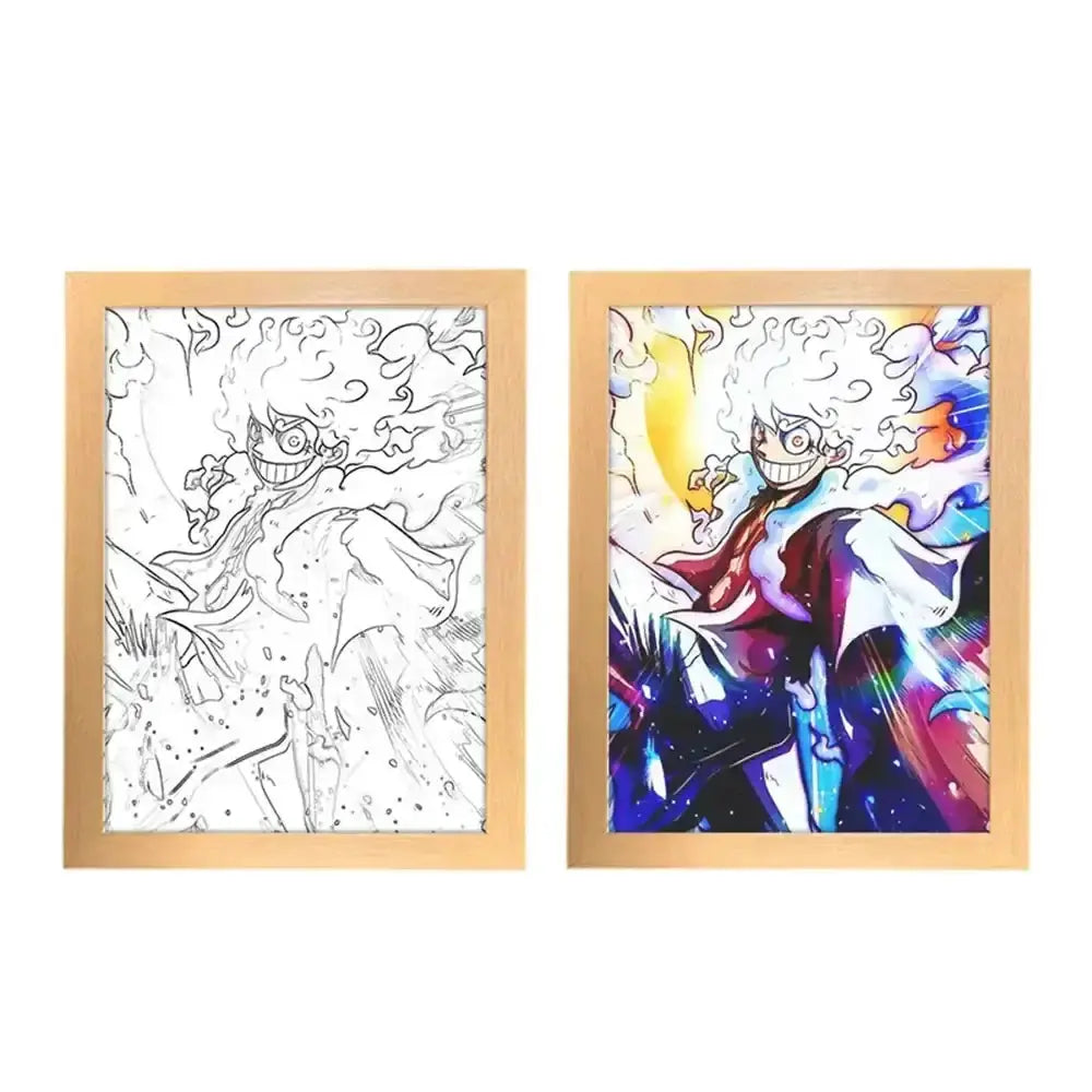 One Piece Photo Frame Night Light Luffy Zoro Christmas Gift by Infinite Visibility