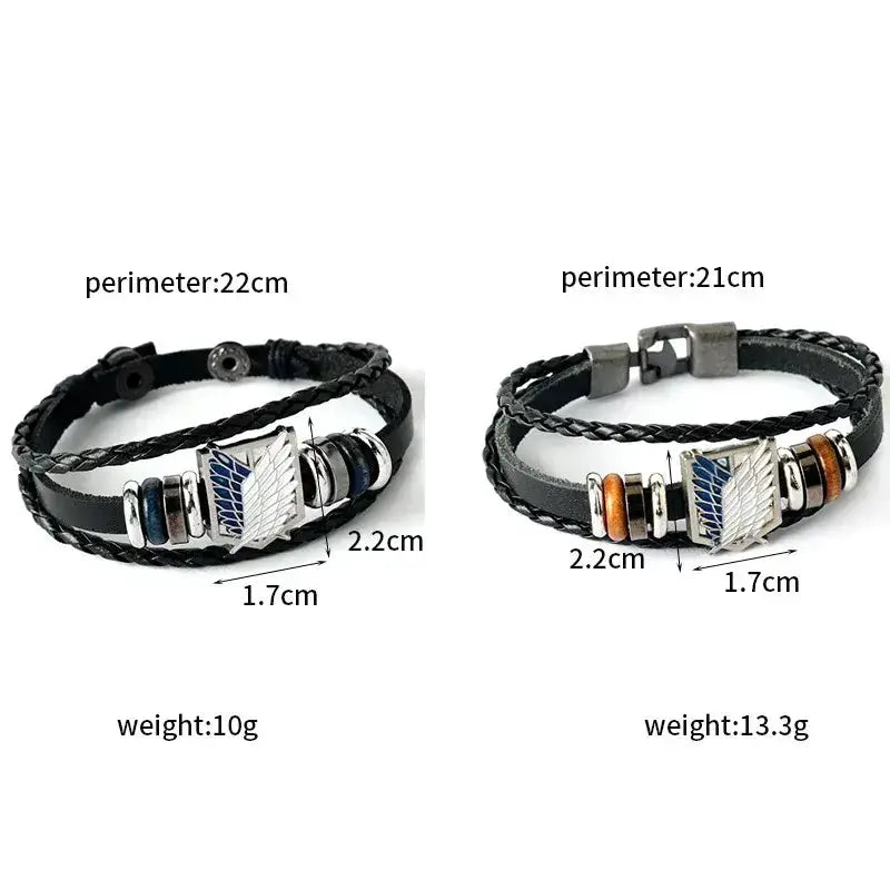 Anime Woven Cowhide Bracelet – Multilayer Buckle Gift by Infinite Visibility