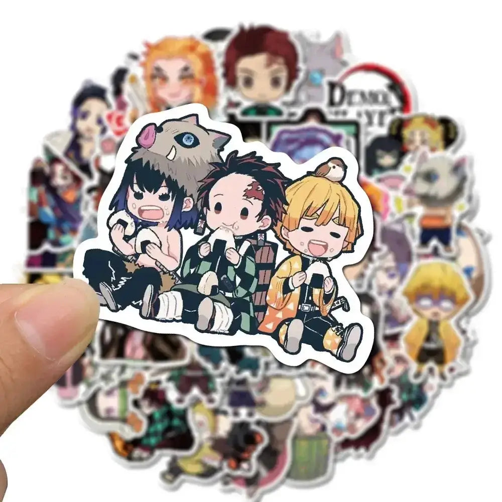 Demon Slayer Stickers: 50-200pcs Waterproof Anime Decals by Infinite Visibility