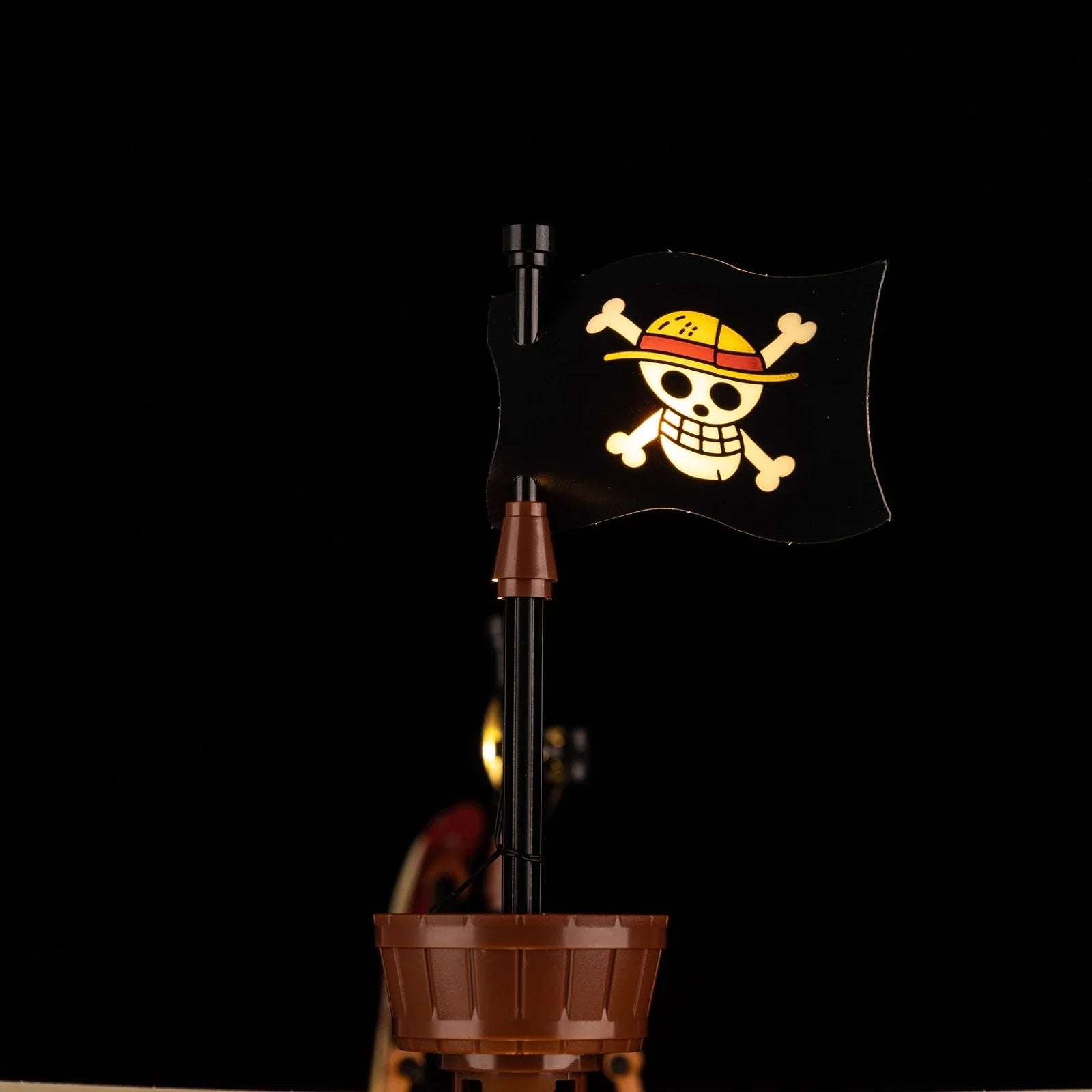 Going Merry LED light set from Infinite Visibility, DIY lamp for 75639 anime model, featuring detailed anime figure with LED lighting.