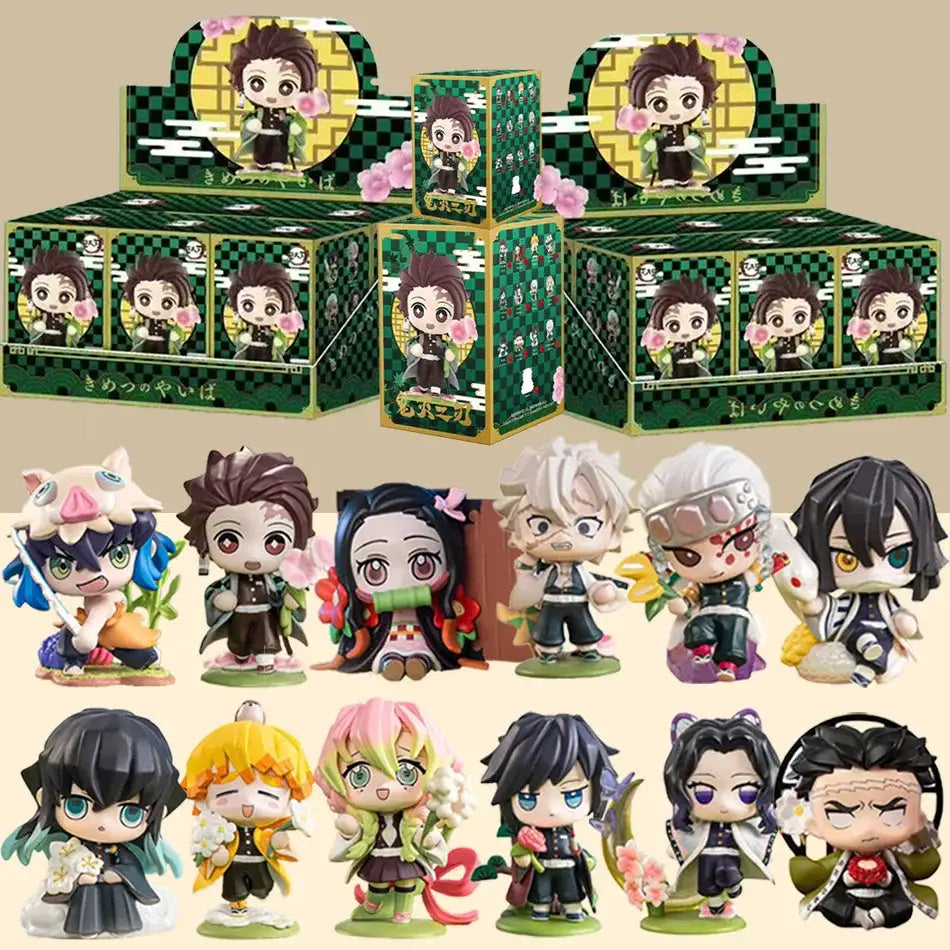 Demon Slayer Blind Box: 12pcs Tanjiro Nezuko Anime Figures by Infinite Visibility