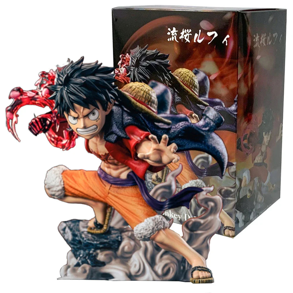 One Piece Luffy Figures: Flowing Cherry Sakura Model