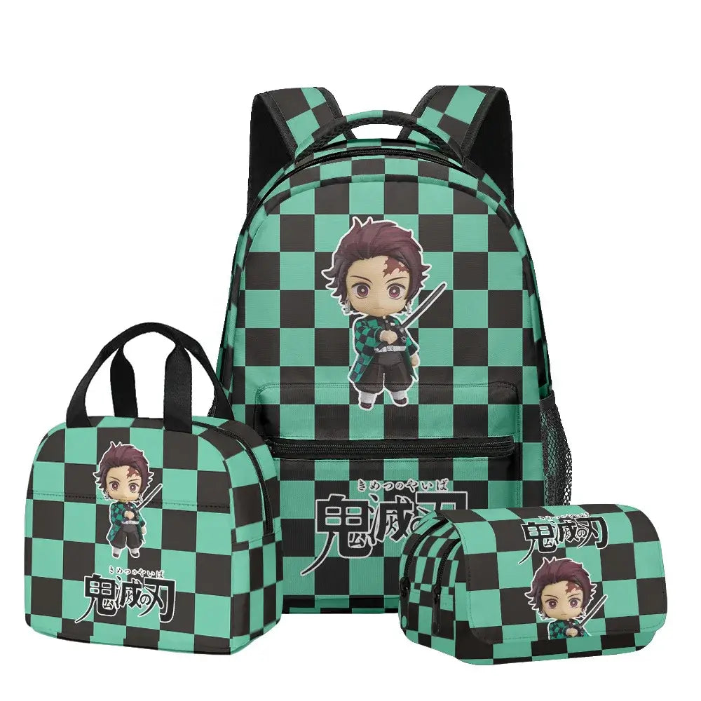 Demon Slayer Backpack Set: Tanjiro & Nezuko School Gear