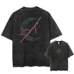 Demon Slayer Kokushibo T-shirt Vintage Washed Cotton Tee