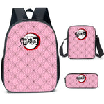 Demon Slayer Backpack: Nezuko 3-Piece Schoolbag Set
