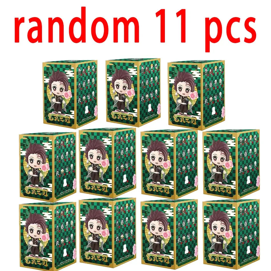 Demon Slayer Blind Box: 12pcs Tanjiro Nezuko Anime Figures by Infinite Visibility