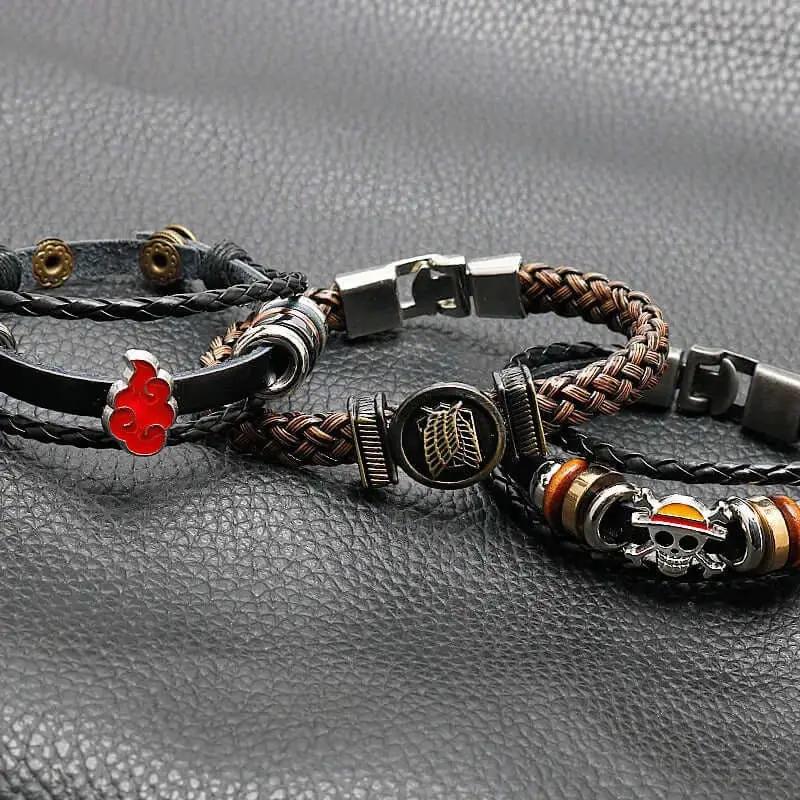 Anime Woven Cowhide Bracelet – Multilayer Buckle Gift by Infinite Visibility