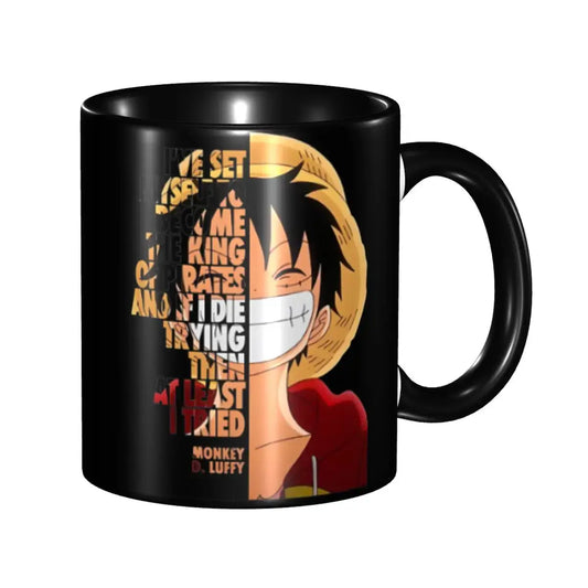 Monkey D Luffy Quotes One Piece Mug: Funny Kids Gift