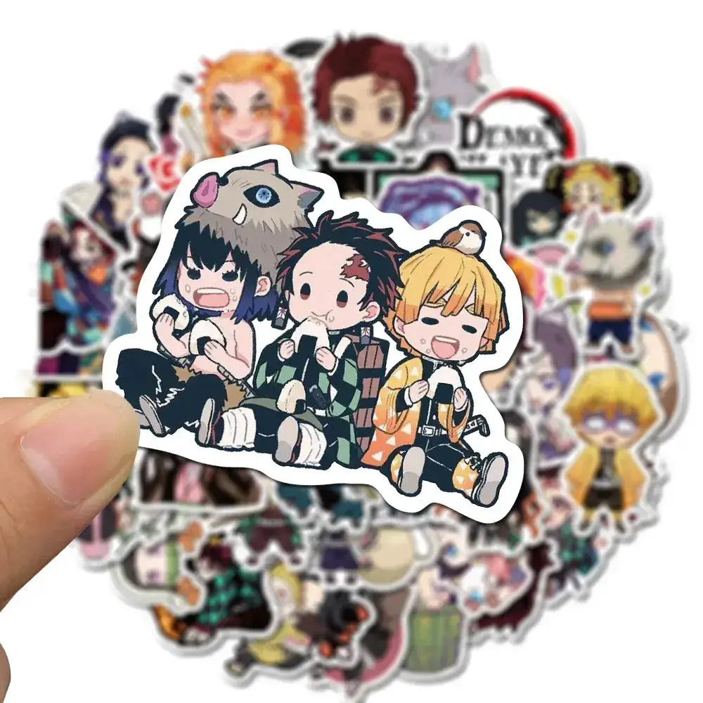 Demon Slayer Stickers: 50-200pcs Waterproof Anime Decals by Infinite Visibility