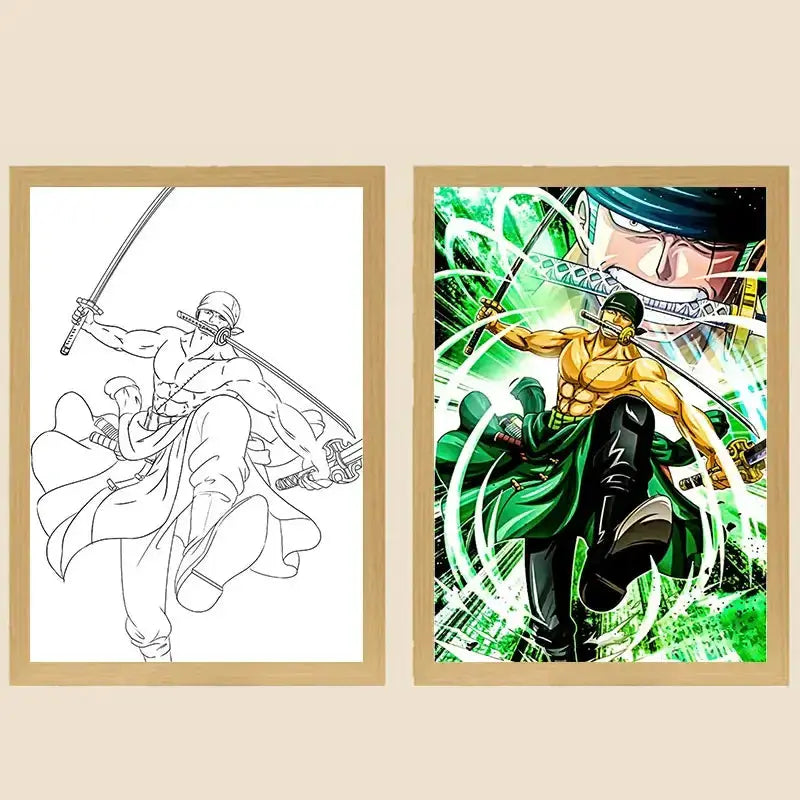 One Piece Photo Frame Night Light Luffy Zoro Christmas Gift by Infinite Visibility