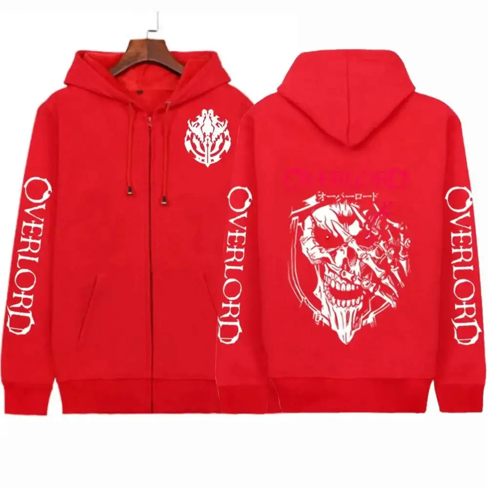 Overlord Cosplay Horror Skull Hoodie Ainz Zip Up by Infinite Visibility