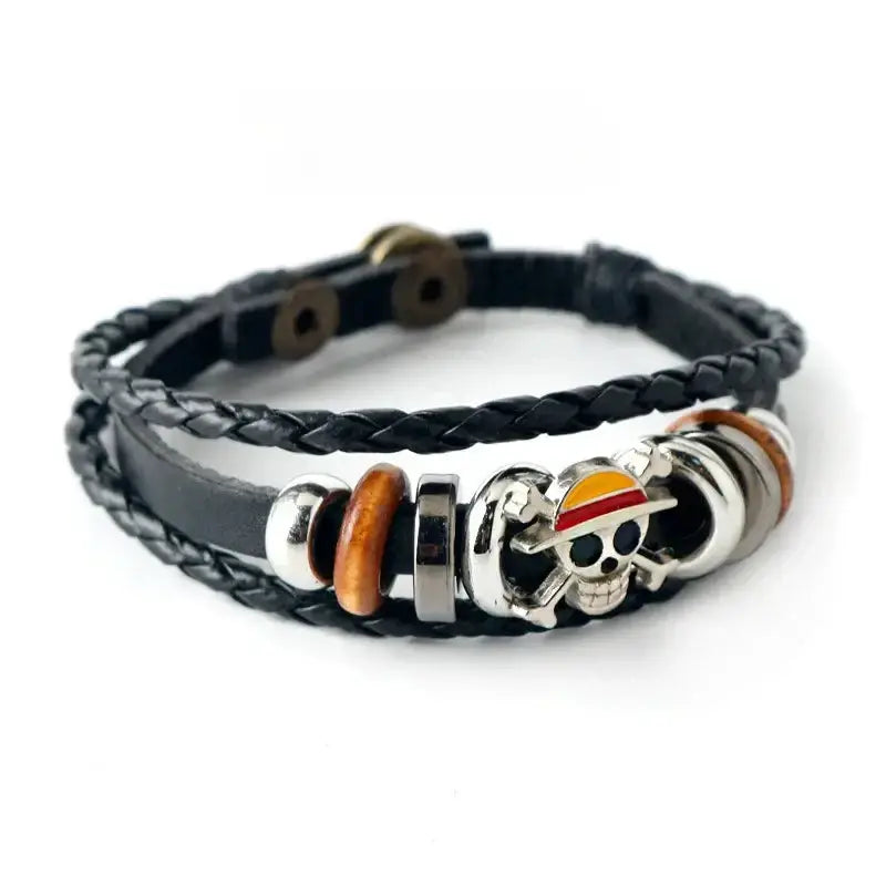 Anime Woven Cowhide Bracelet – Multilayer Buckle Gift by Infinite Visibility
