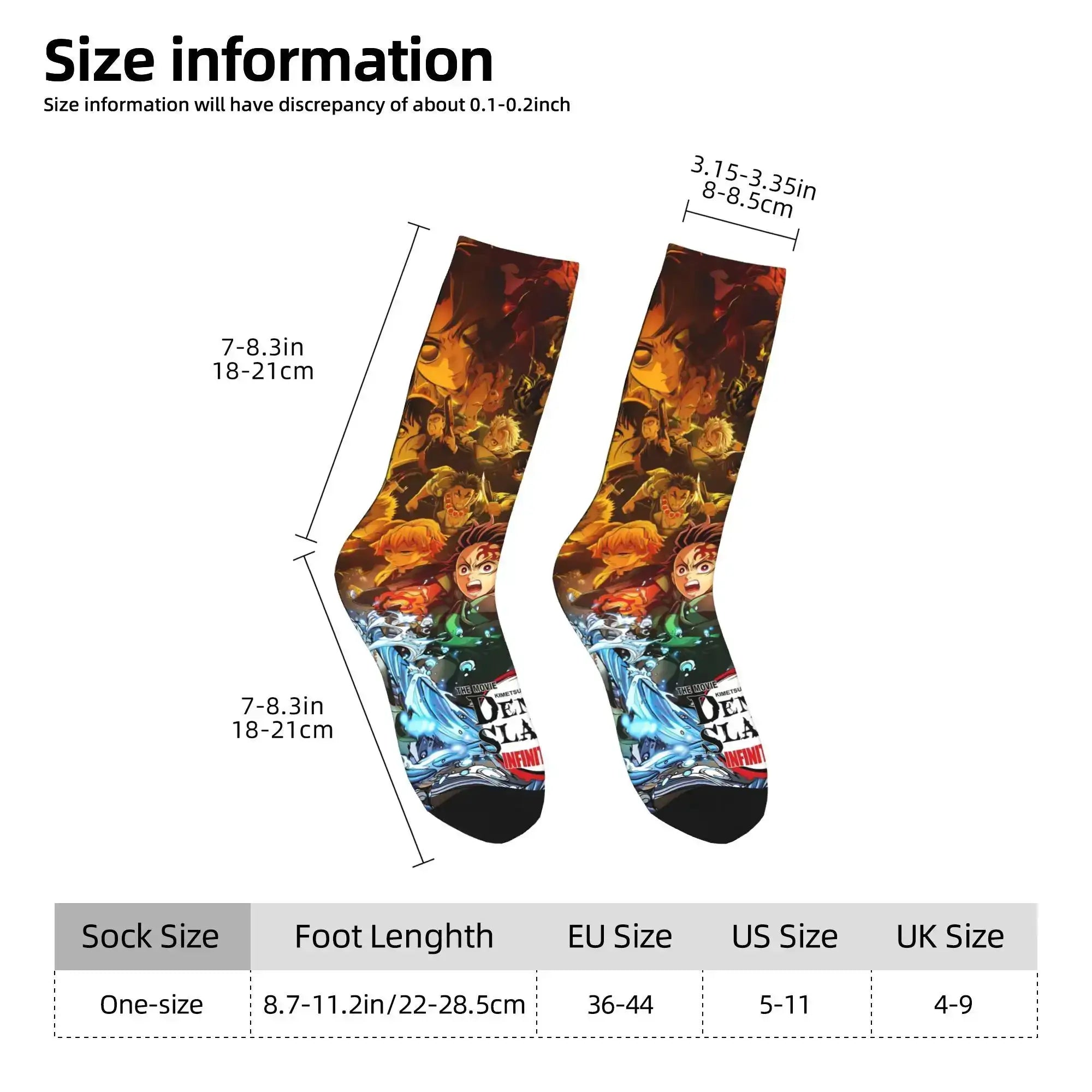 Demon Slayer Socks: Nezuko & Giyu Trendy Skateboard Style by Infinite Visibility