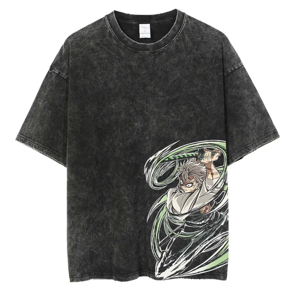Kamado Tanjirou Graphic print T Shirt Demon Slayer Vintage Tee