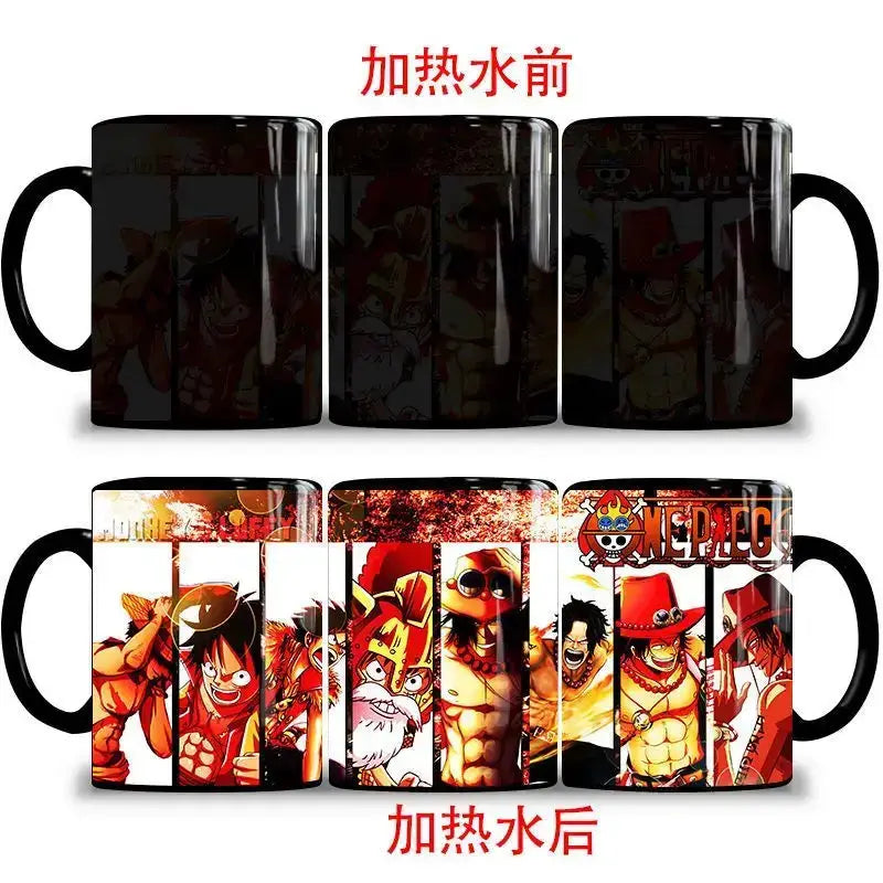 One Piece Color Changing Mug: Nika Luffy & Ace Magic Cup by Infinite Visibility