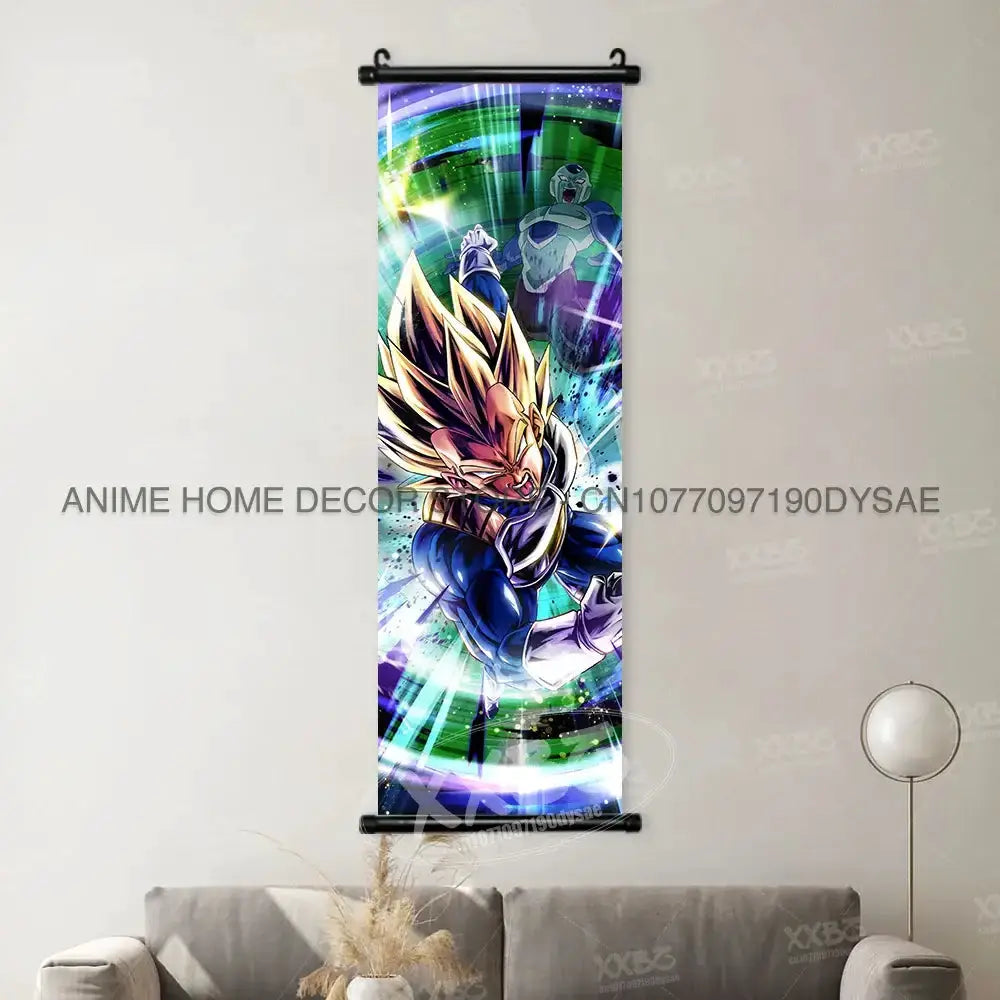 Dragon Ball Posters: Goku & Vegeta Hanging Scroll Wall Art by Infinite Visibility