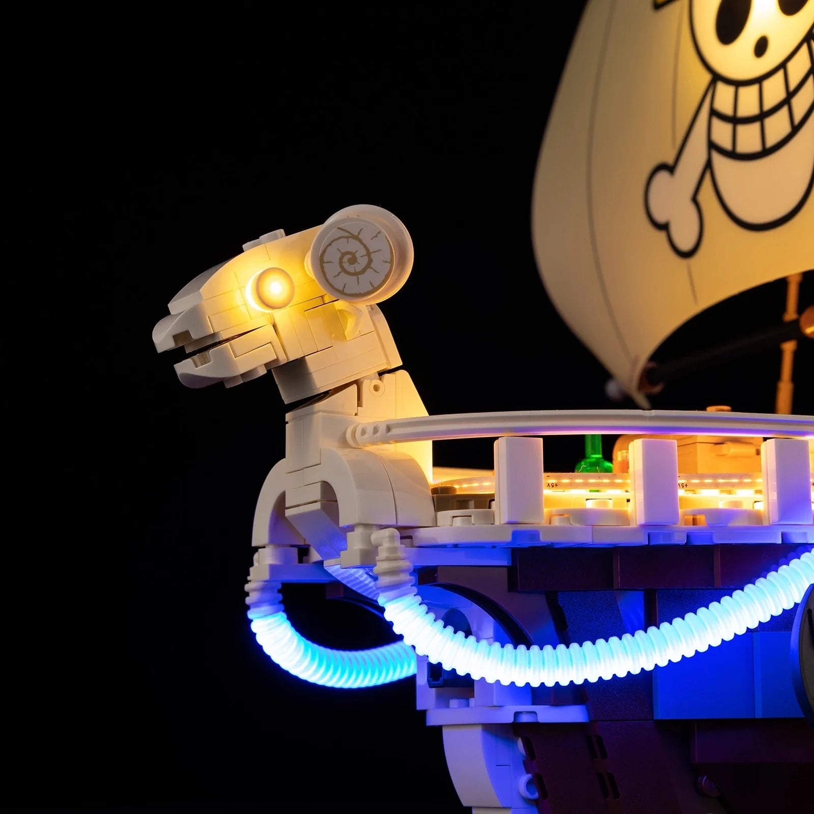 Going Merry LED light set for 75639 anime model, featuring detailed Infinity Visibility figure and illuminated DIY lamp design.