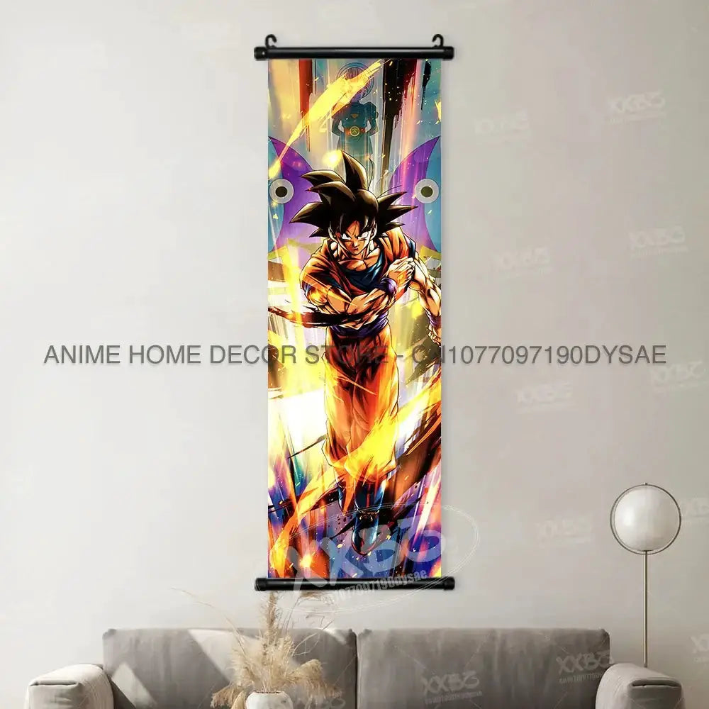 Dragon Ball Posters: Goku & Vegeta Hanging Scroll Wall Art by Infinite Visibility