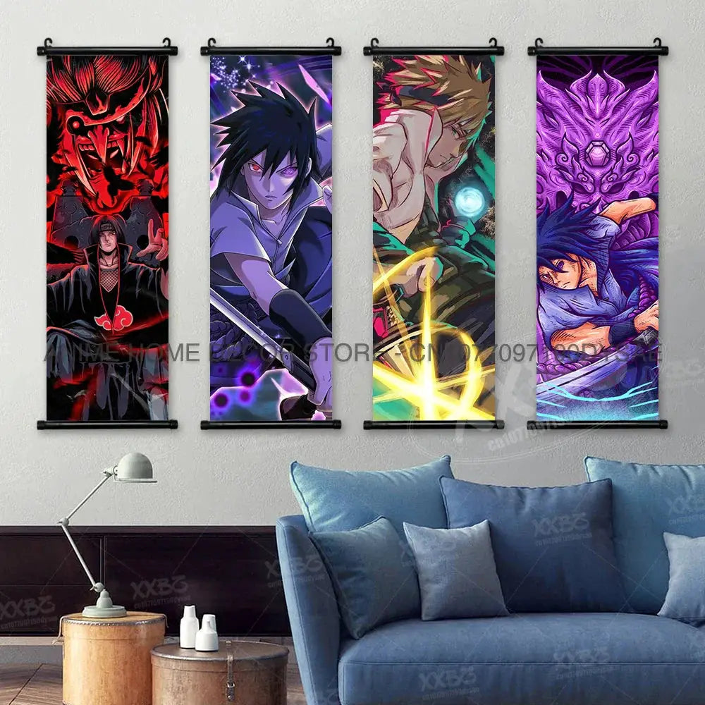 Uzumaki Naruto Posters: Sasuke & Madara Wall Art Scroll by Infinite Visibility