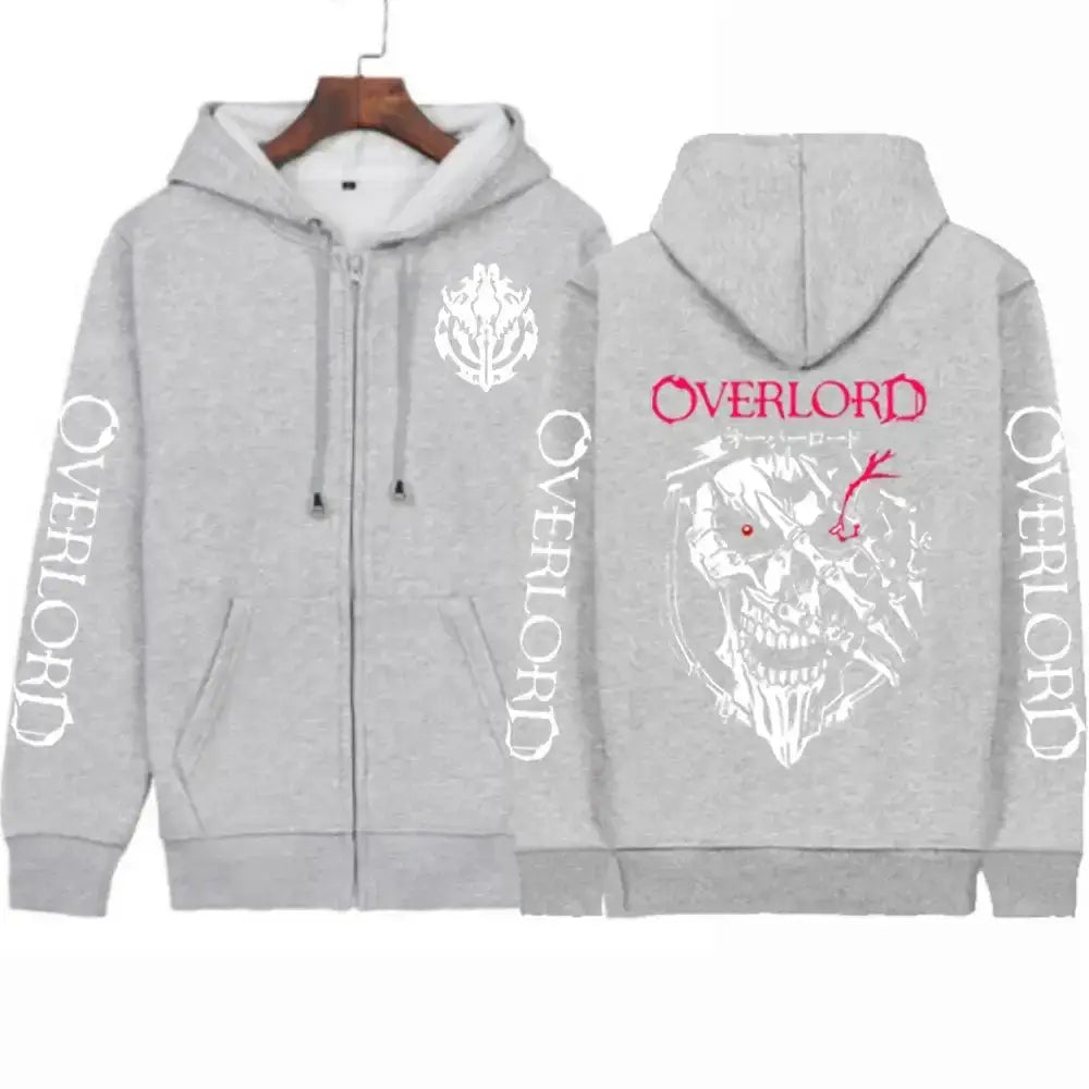 Overlord Cosplay Horror Skull Hoodie Ainz Zip Up by Infinite Visibility
