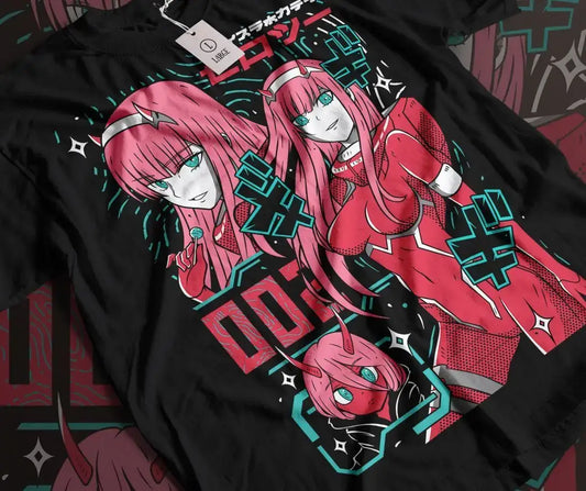 Zero Two Unisex T-Shirt: Kawaii Vaporwave Anime Aesthetic
