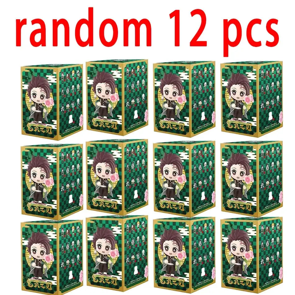 Demon Slayer Blind Box: 12pcs Tanjiro Nezuko Anime Figures by Infinite Visibility