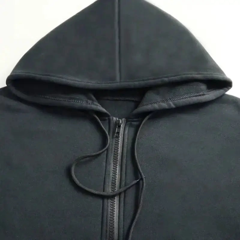 Overlord Horror Skull Hooded Shirt Harajuku Zip Up by Infinite Visibility