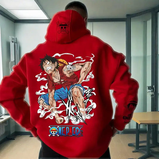 One Piece Luffy Hooded Sweater 2025 Trend Jacket