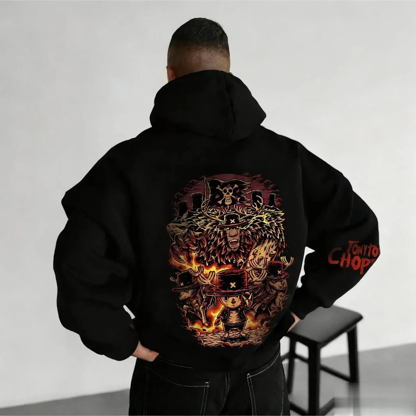 Chopper Oversized Anime Hoodie – One Piece Unisex Sweatshirt