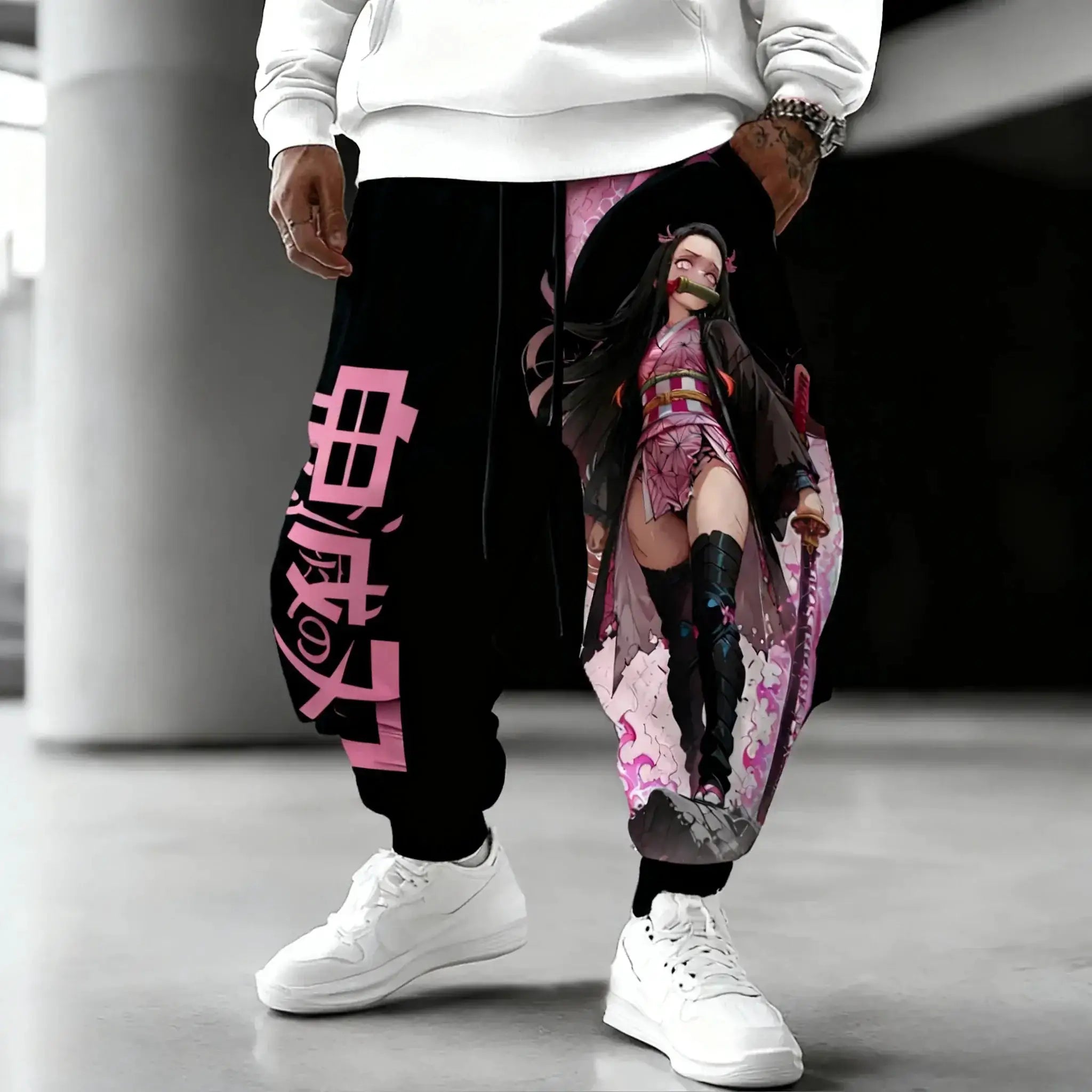 Demon Slayer Cotton Pants: Nezuko Kamado 2025 Winter Streetwear by Infinite Visibility