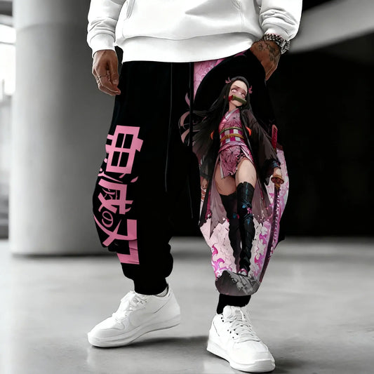 Demon Slayer Cotton Pants: Nezuko Kamado 2025 Winter Streetwear