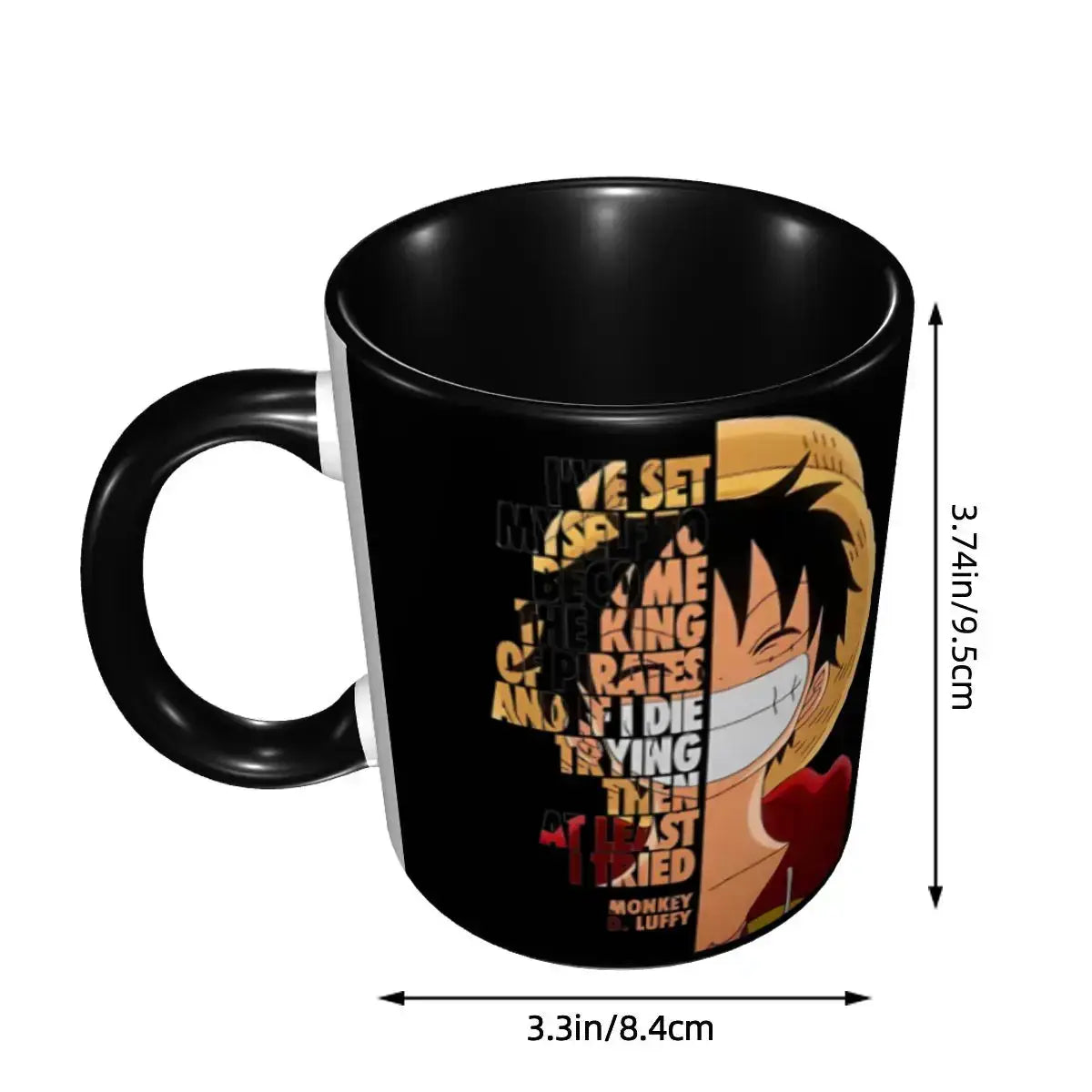 Monkey D Luffy Quotes One Piece Mug: Funny Kids Gift by Infinite Visibility