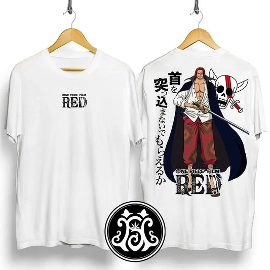 One Piece Shanks T-shirt Casual Summer Anime Tee